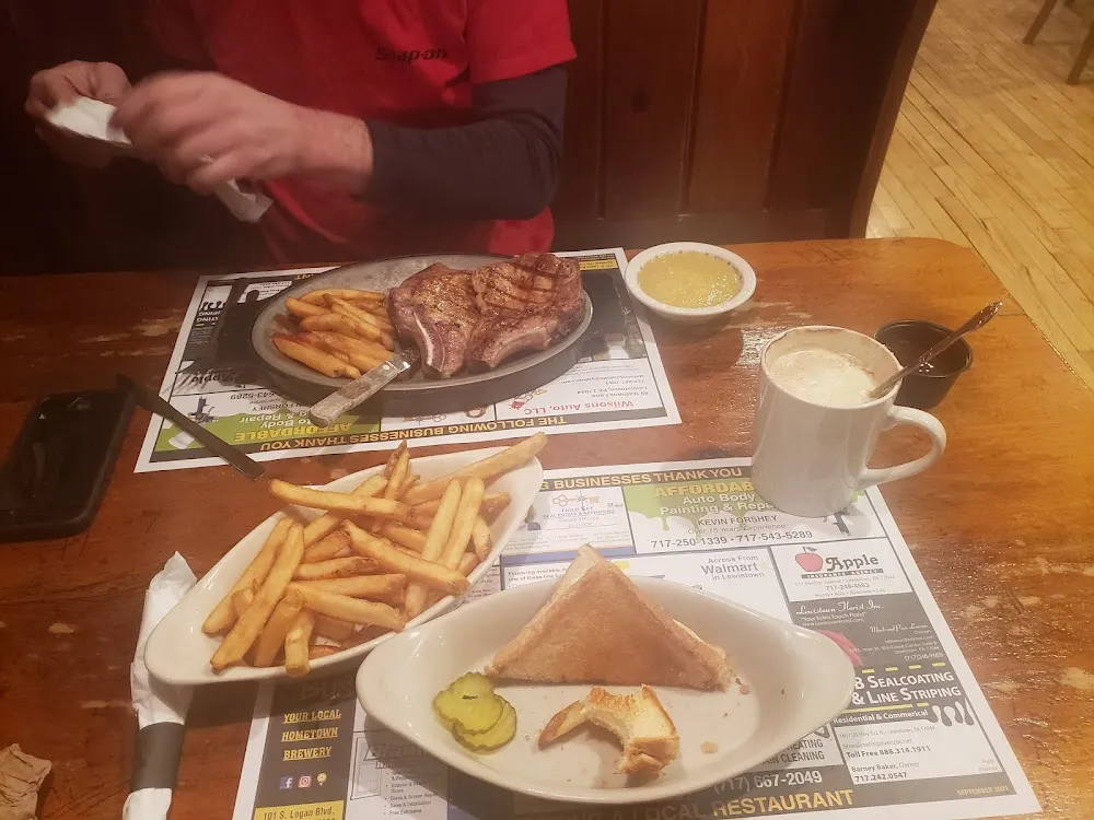 Grilled Cheese and Fries Pork Chops Fries and Applesauce